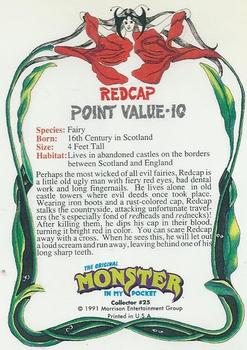 1991 Topps Monster in My Pocket (US Edition) #25 Redcap Back