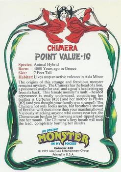 1991 Topps Monster in My Pocket (US Edition) #30 Chimera Back