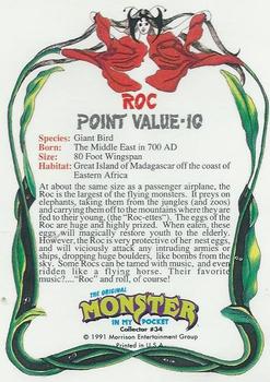 1991 Topps Monster in My Pocket (US Edition) #34 Roc Back