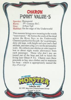 1991 Topps Monster in My Pocket (US Edition) #42 Charon Back