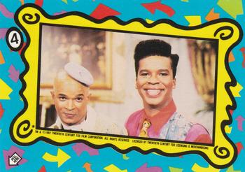 1992 Topps In Living Color - Stickers #4 Blaine Edwards and Antoine Merriweather Front