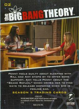 2013 Cryptozoic The Big Bang Theory Season 5 #02 Feeling Guilty Back