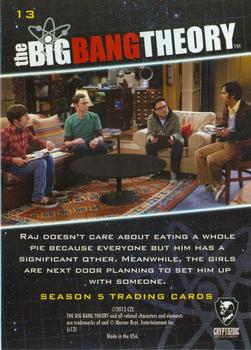 2013 Cryptozoic The Big Bang Theory Season 5 #13 Grief-Stricken Widow Back