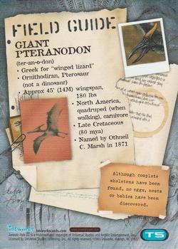 2001 Inkworks Jurassic Park III 3D - Field Guide #T5 Giant Pteranodon Back