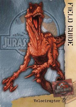 2001 Inkworks Jurassic Park III 3D - Field Guide #T2 Velociraptor Front