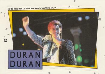 1985 Topps Duran Duran - Stickers #22 Row 3 Col. 2 Front