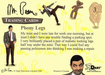 1998 Dart Mr. Bean #3 Phony Legs Back