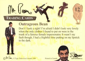 1998 Dart Mr. Bean #12 Outrageous Bean Back