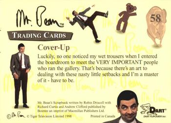 1998 Dart Mr. Bean #58 Cover-Up Back