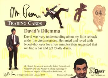 1998 Dart Mr. Bean #64 David's Dilemma Back
