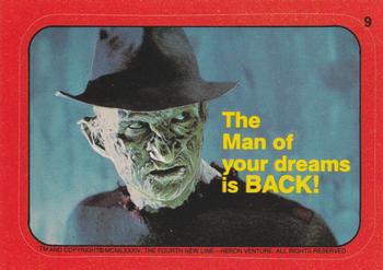 1988 Topps Fright Flicks - Stickers #9 The Man of your dreams is BACK! Front
