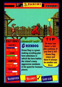 1992 Panini Sega Super Play #25 Green Dog Back