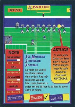 1992 Panini Sega Super Play #79 Joe Montana Sportstalk Football Back