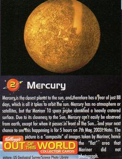 1999 Kellogg's Out of This World #2 Mercury Front