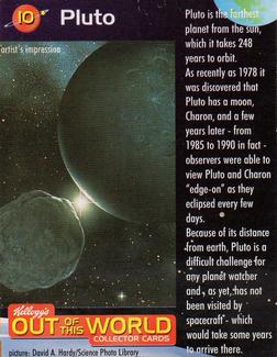 1999 Kellogg's Out of This World #10 Pluto Front