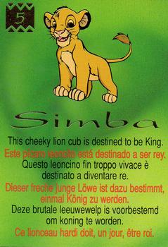 1995 Panini The Lion King #5 This cheeky lion is destined to be King. Front