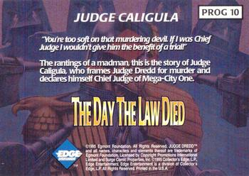 1995 Edge Entertainment Judge Dredd: The Epics #PROG 10 Judge Caligula Back