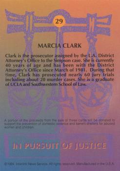 1994 In Pursuit of Justice: The Simpson Case #29 Marcia Clark Back