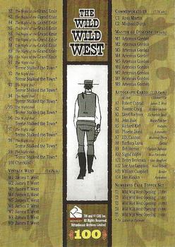 2000 Rittenhouse The Wild Wild West #100 Checklist Back