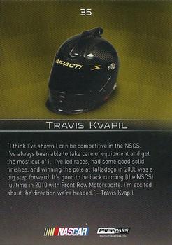 2010 Press Pass Premium #35 Travis Kvapil Back