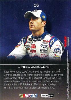 2010 Press Pass Premium #56 Jimmie Johnson Back