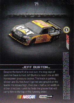 2010 Press Pass Premium #71 Jeff Burton's Car Back