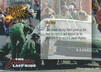 1994 Wheels High Gear Power Pack Team Set The Bandit's Last Ride #28 Harry Gant in Pits Back
