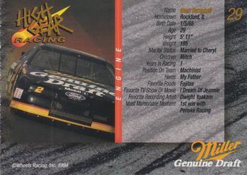 1994 Wheels High Gear Power Pack Team Set Miller Genuine Draft #29 Mark Campbell Back