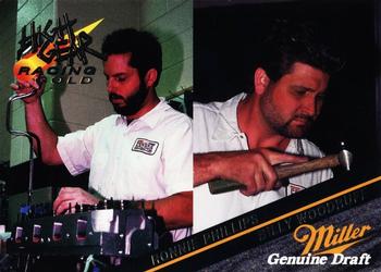 1994 Wheels High Gear Power Pack Team Set Miller Genuine Draft - Gold #27 Ronnie Phillips/Billy Woodruff Front