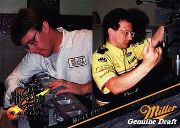 1994 Wheels High Gear Power Pack Team Set Miller Genuine Draft - Gold #28 Matt King/Jimmy Zamrzla Front