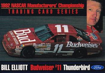 1992 Ford Motorsports NASCAR Manufacturers' Championship #NNO Bill Elliott Front