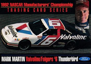1992 Ford Motorsports NASCAR Manufacturers' Championship #NNO Mark Martin Front