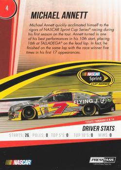 2015 Press Pass Cup Chase - Purple #4 Michael Annett Back