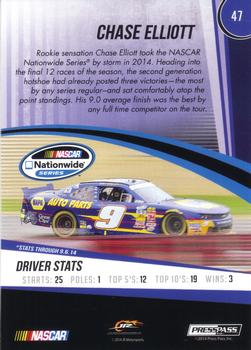 2015 Press Pass Cup Chase - Purple #47 Chase Elliott Back