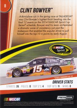 2015 Press Pass Cup Chase - Red #8 Clint Bowyer Back