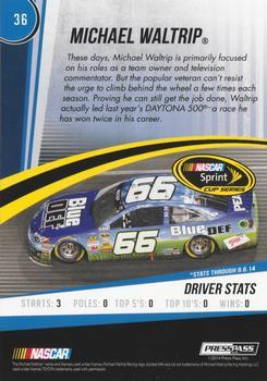 2015 Press Pass Cup Chase - Red #36 Michael Waltrip Back