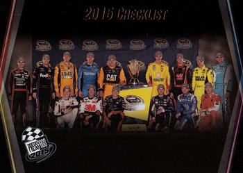2015 Press Pass Cup Chase - Red #100 2015 Checklist Front
