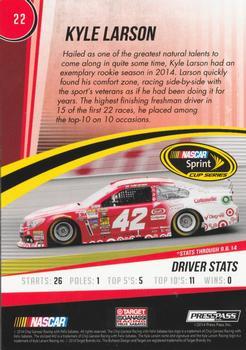 2015 Press Pass Cup Chase - Gold #22 Kyle Larson Back