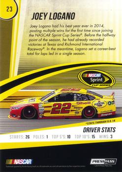 2015 Press Pass Cup Chase - Gold #23 Joey Logano Back