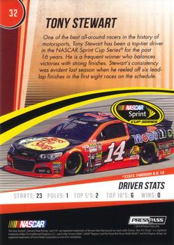 2015 Press Pass Cup Chase - Gold #32 Tony Stewart Back