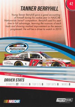 2015 Press Pass Cup Chase - Gold #42 Tanner Berryhill Back