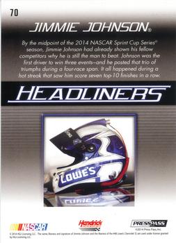 2015 Press Pass Cup Chase - Gold #70 Jimmie Johnson Back