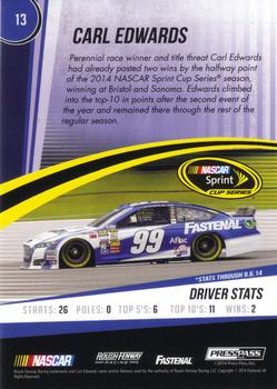 2015 Press Pass Cup Chase - Blue #13 Carl Edwards Back