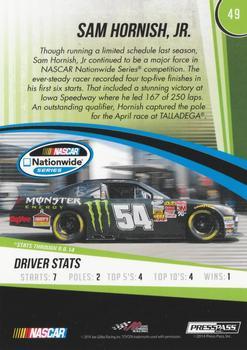 2015 Press Pass Cup Chase - Blue #49 Sam Hornish Jr. Back