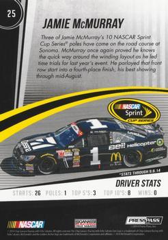 2015 Press Pass Cup Chase - Green #25 Jamie McMurray Back