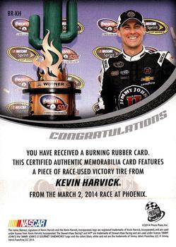 2015 Press Pass Cup Chase - Burning Rubber #BR-KH Kevin Harvick Back