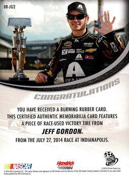 2015 Press Pass Cup Chase - Burning Rubber Green #BR-JG2 Jeff Gordon Back