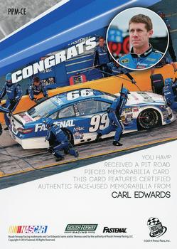 2015 Press Pass Cup Chase - Pit Road Pieces Blue #PPM-CE Carl Edwards Back