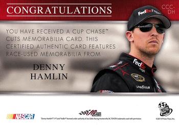2015 Press Pass Cup Chase - Cup Chase Cuts #CCC-DH Denny Hamlin Back