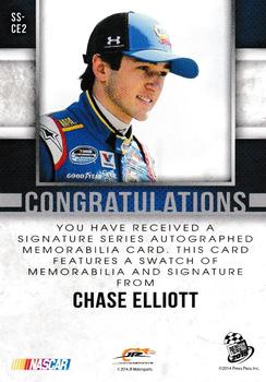 2015 Press Pass Cup Chase - Signature Series Blue #SS-CE2 Chase Elliott Back